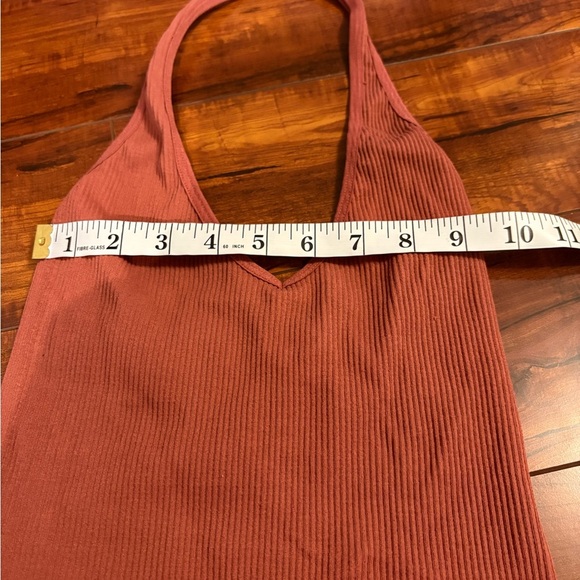 Urban outfitters out from under red haulter ribbed going out tank top sz small - Picture 7 of 8